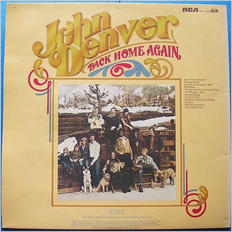 John Denver - Back Home Again  (APL1-0548) 