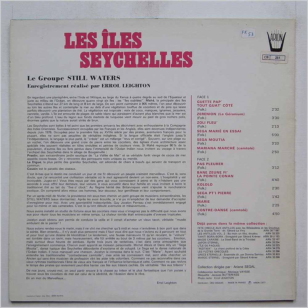 Still Waters - Les Iles Seychelles  (ARN 33 364) 