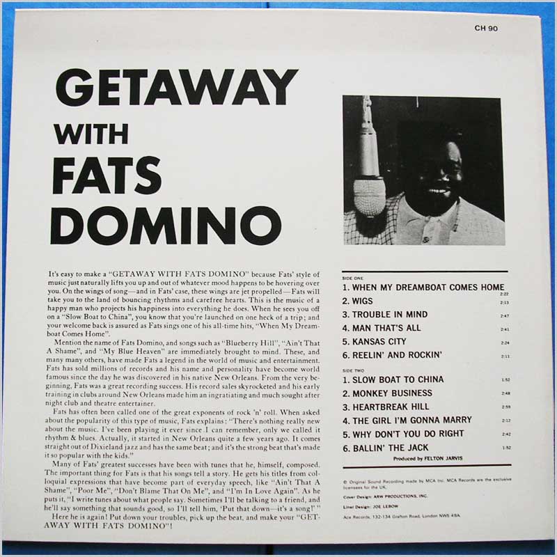 Fats Domino - Getaway With Fats Domino  (CH 90) 