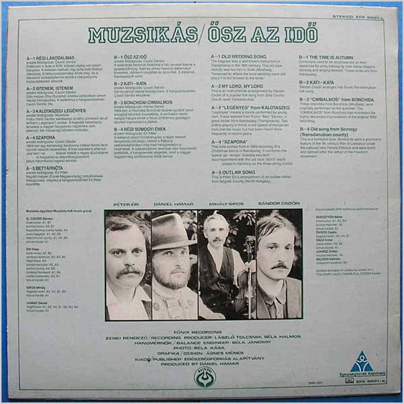 Muzsikas - Hungarian Folk Music, Osz Az Ido  (EFK 9891-L) 