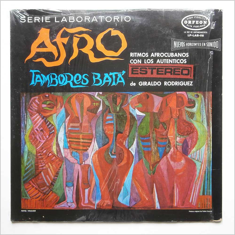 Afro Ritmos Afrocubanos Con Los Autenticos Tambores Bata De Giraldo Rodriguez - Afro Ritmos Afrocubanos Con Los Autenticos  (LP-LAB-08) 
