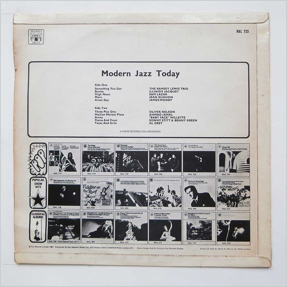 Various - Modern Jazz Today  (MAL 725) 