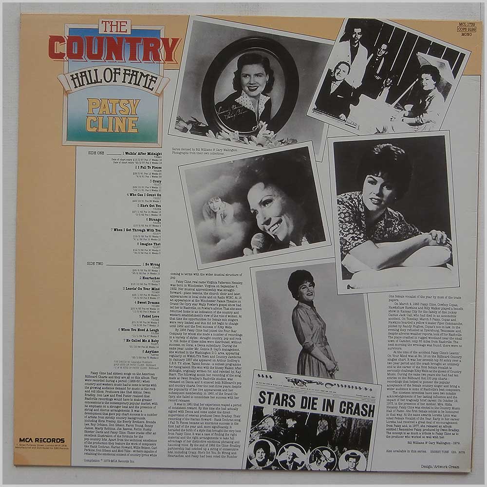 Patsy Cline - The Country Hall Of Fame  (MCL 1739) 