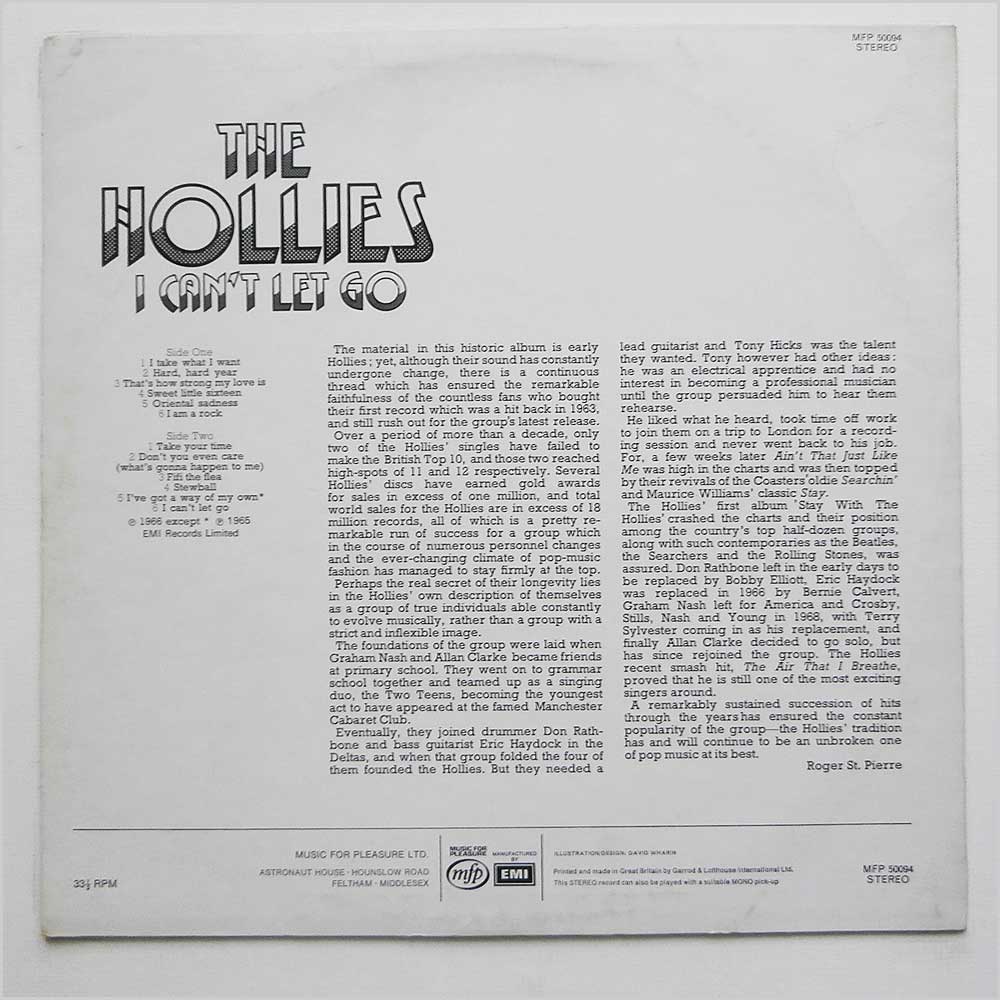 The Hollies - I Can't Let Go  (MFP 50094) 