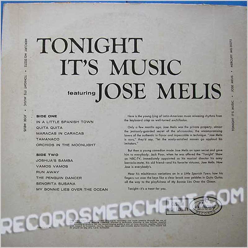 Jose Melis - Tonight It's Music  (MG20275) 