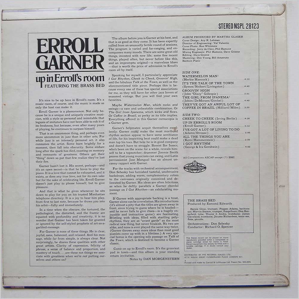 Erroll Garner - Up in Erroll's Room  (NSPL 28123) 