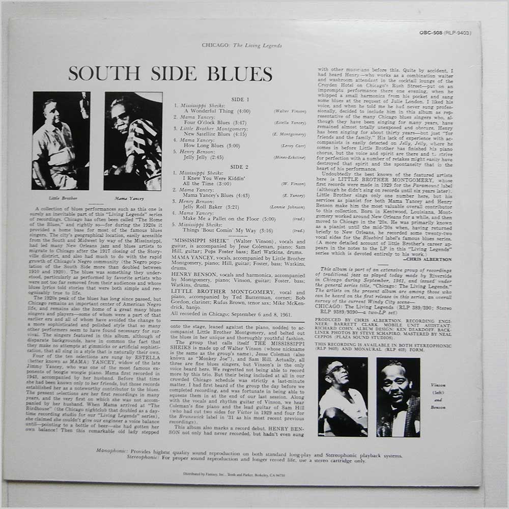Various - South Side Blues  (OBC-508) 