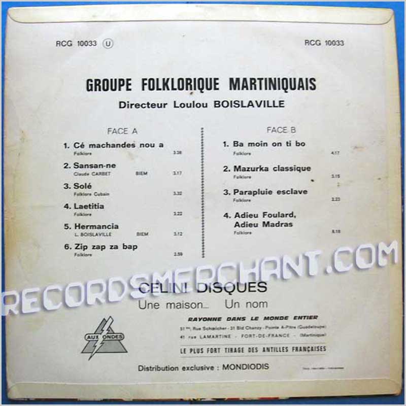 Loulou Boislaville - Groupe Folklorique Martiniquais  (RCG 10033) 