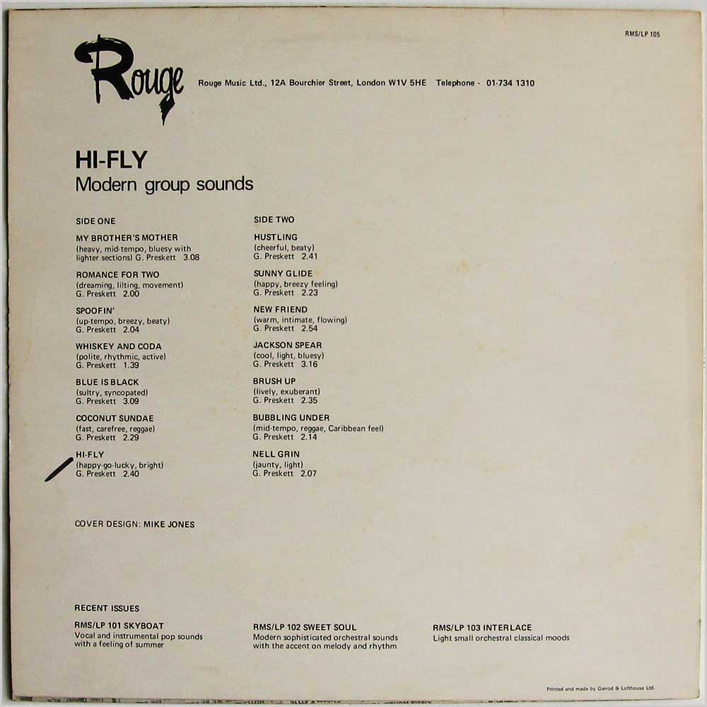 Graham Preskett - Hi-Fly   (RMS/LP 105) 
