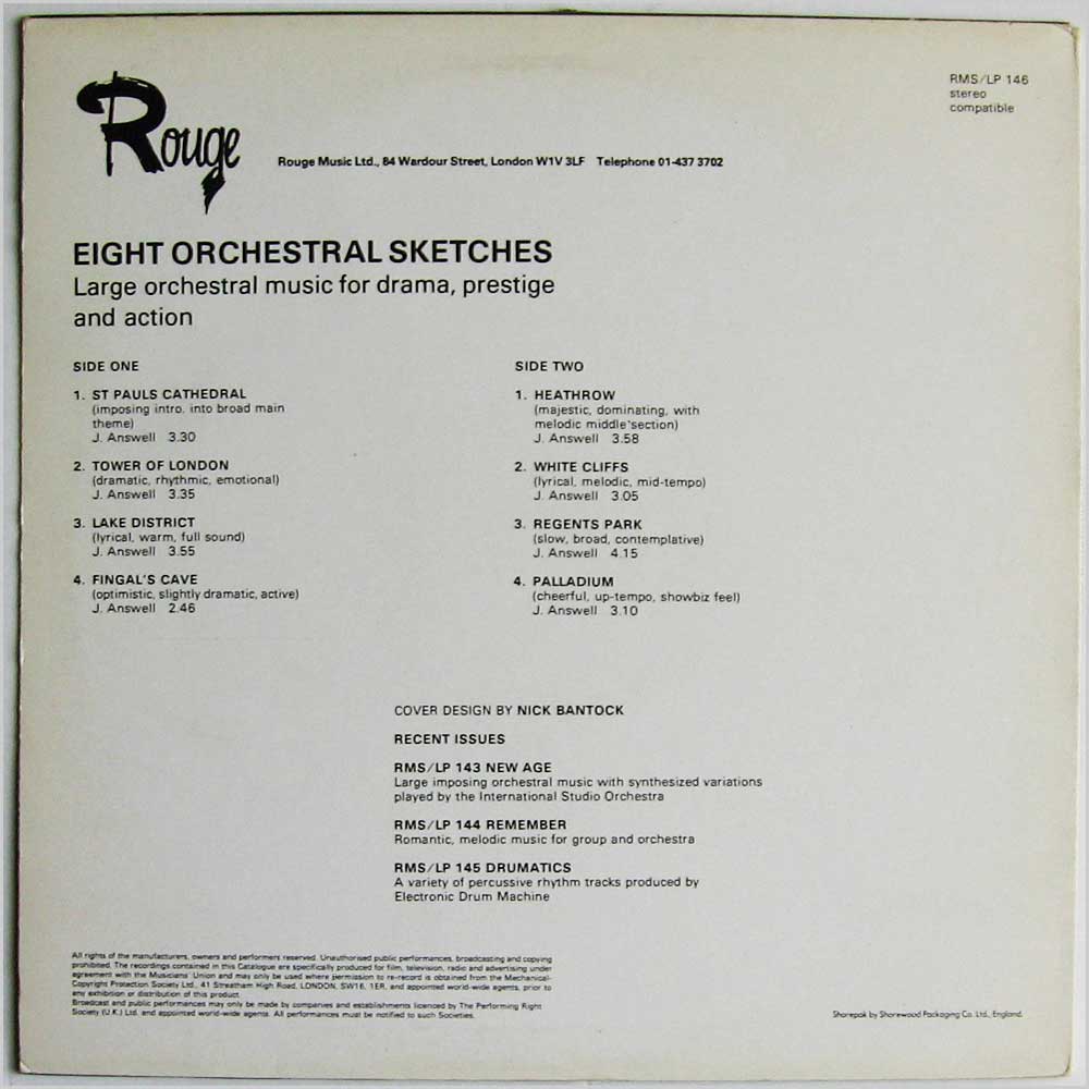 J. Answell - Eight Orchestral Sketches  (RMS/LP 146) 