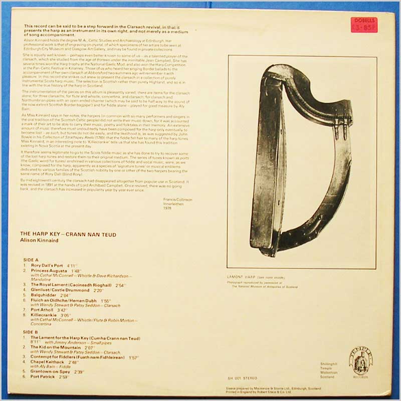 Alison Kinnaird - The Harp Key  (SH 001) 
