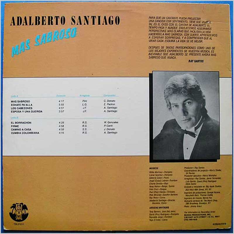 Adalberto Santiago - Mas Sabroso  (TBLP-011) 