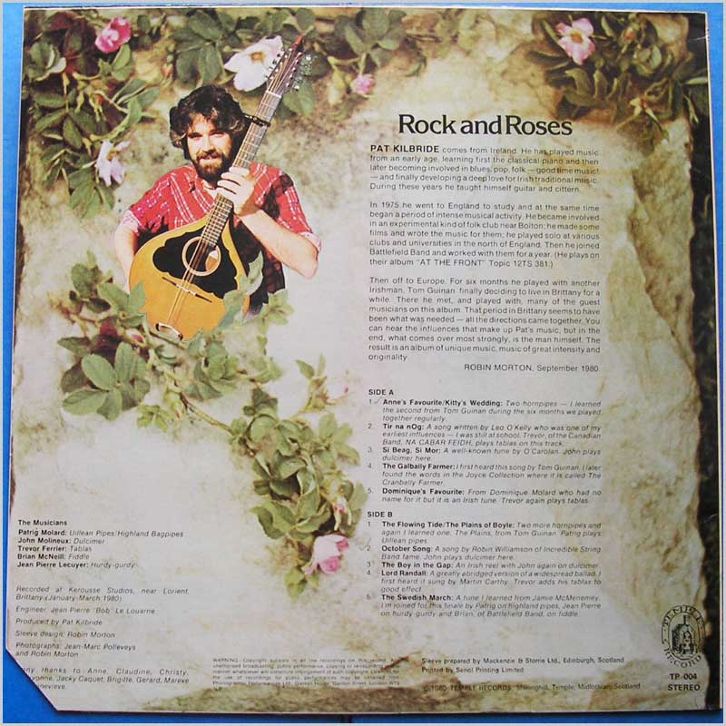 Pat Kilbride - Rock and Roses  (TP 004) 