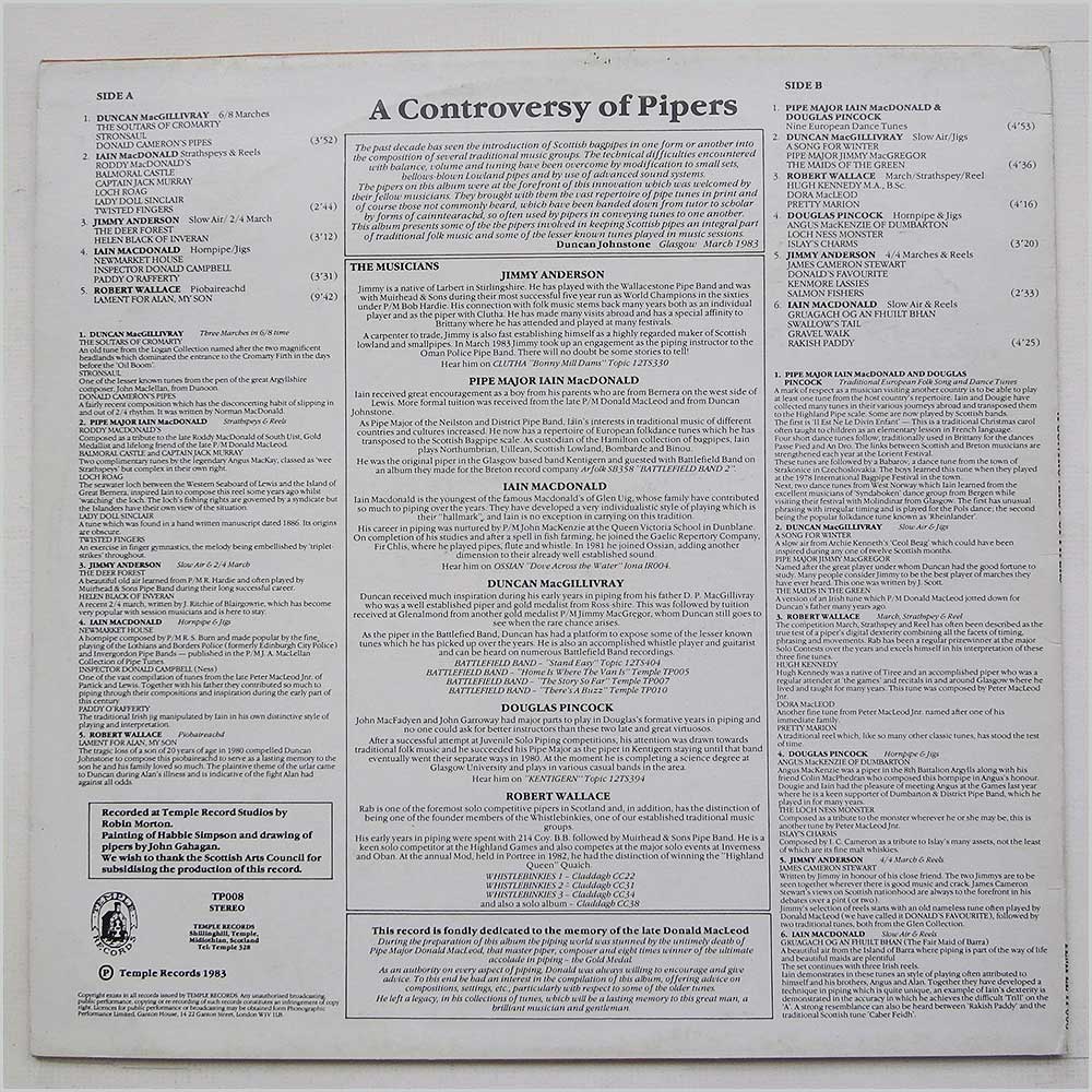 Various - A Contorversy Of Pipers  (TP008) 