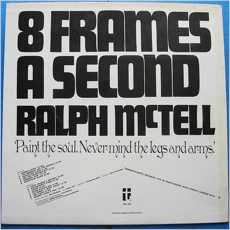 Ralph McTell - 8 Frames A Second  (TRA 165) 