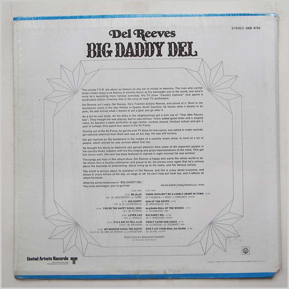 Del Reeves - Big Daddy Del  (UAS 6733) 