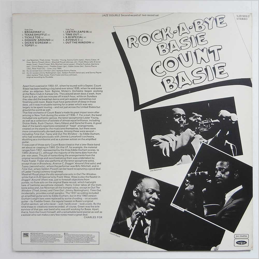Count Basie - Rock-A-Bye Basie  (VJD 503/2) 