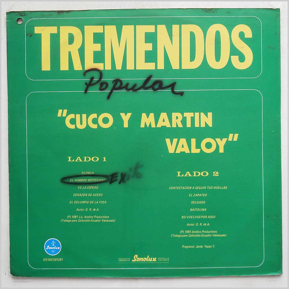 Cuco y Martin Valoy - Tremendos  (01(1631)01241) 