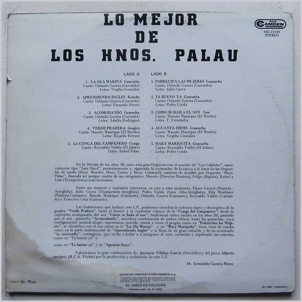 Hnos. Palau - Lo Mejor De Los Hnos. Palau  (102-23105) 