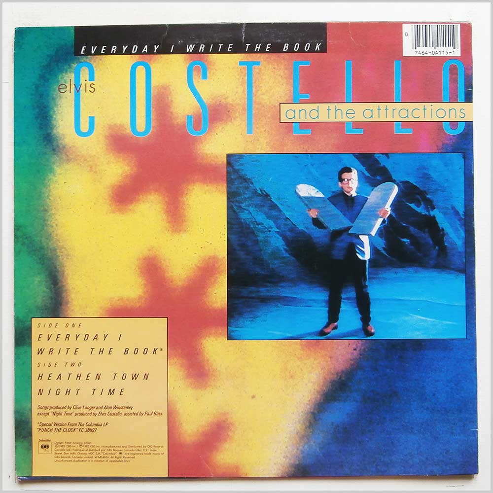 Elvis Costello and The Attractions - Everyday I Write The Book  (12CXP 04115) 