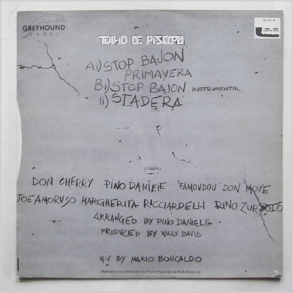 Tullio De Piscopa - Stop Bajon Primavera (Club Mix)  (12 GRY 9) 