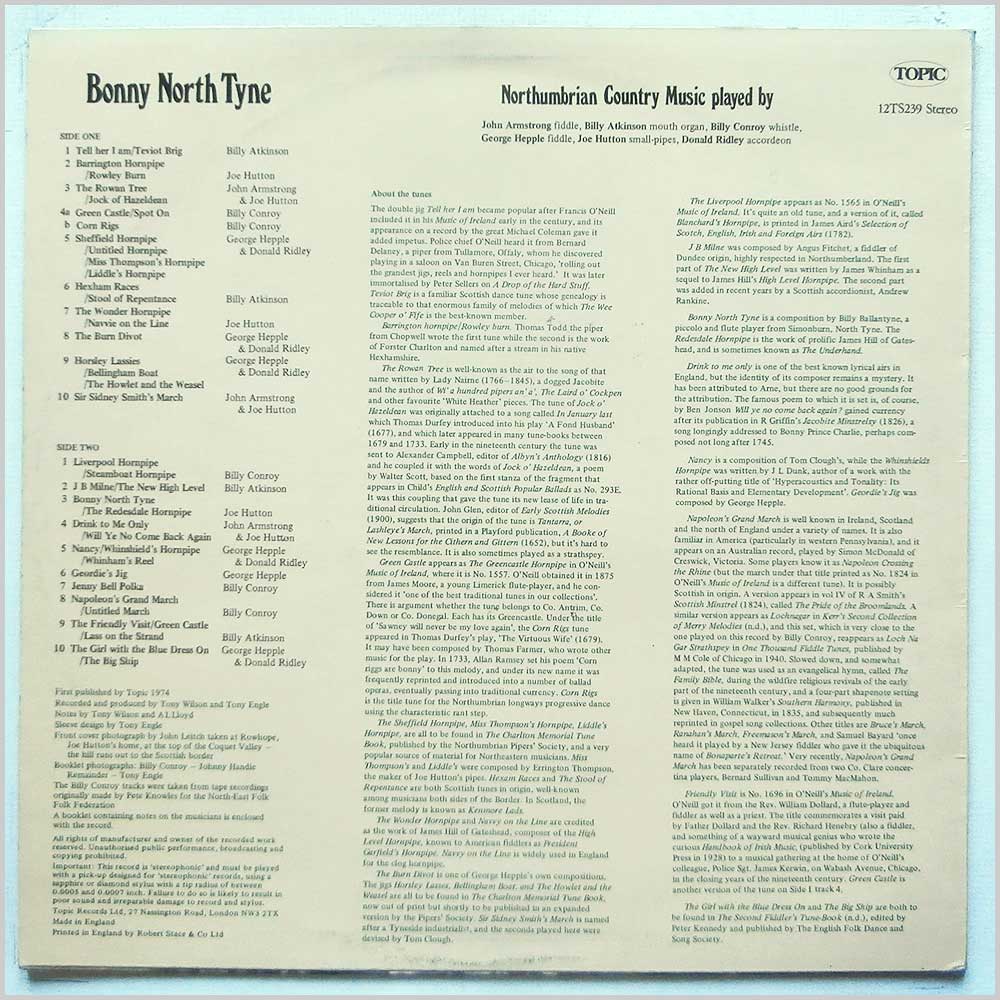 Various - Bonny North Tyne: Northumbrian Country Music  (12TS239) 