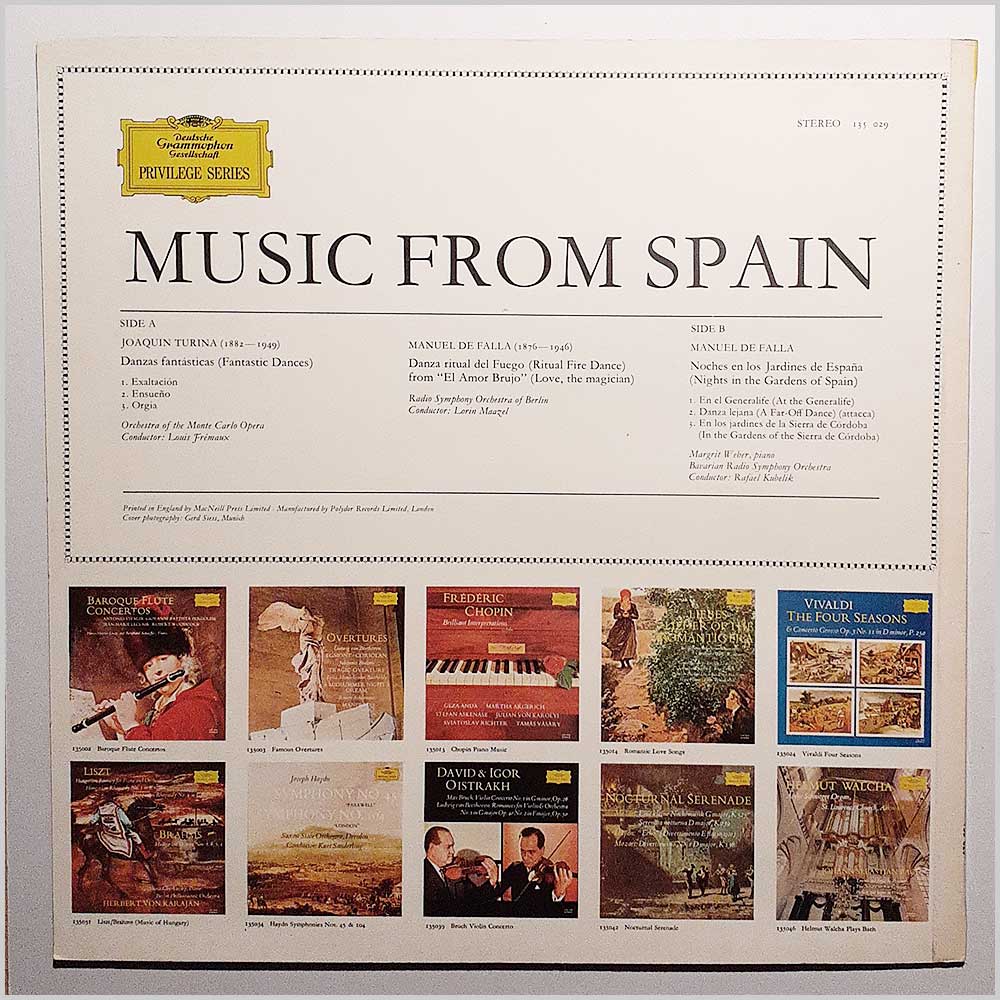 Joaquin Turina, Manuel de Falla - Music From Spain  (135 029) 