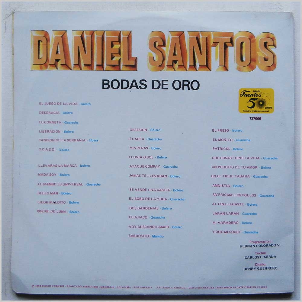 Daniel Santos - Bodas De Oro  (137005) 