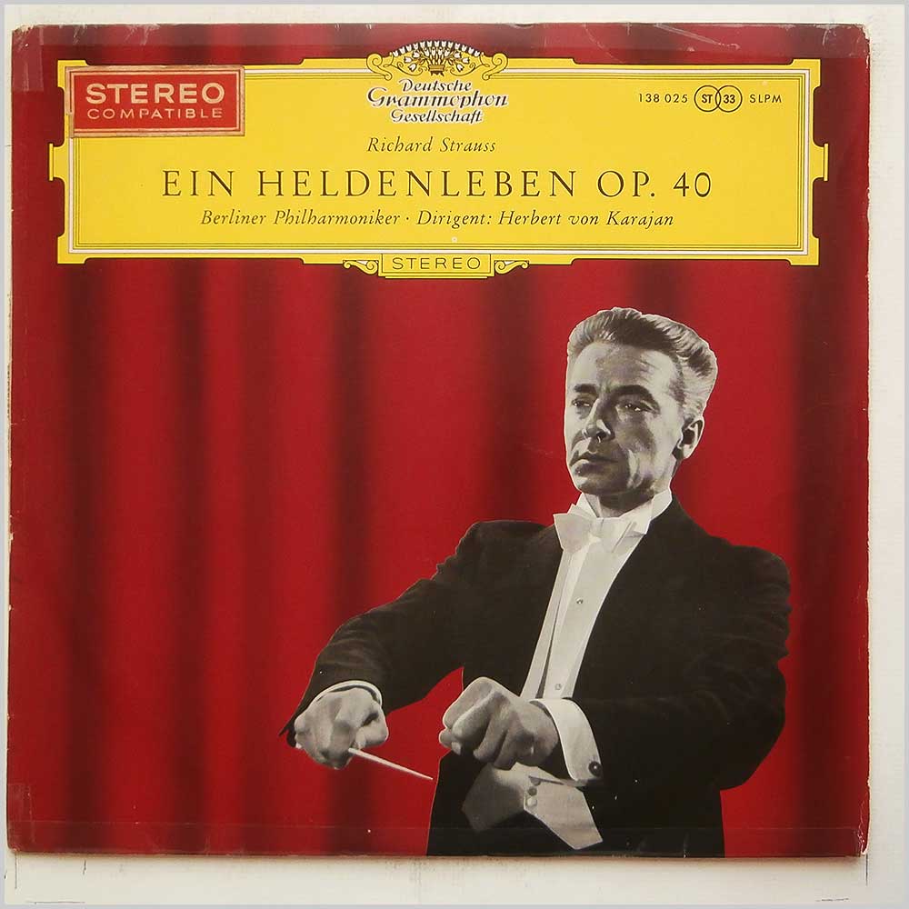 Herbert On Karajan, Berliner Philharmonliker - Richard Strauss: Ein Heldenleben Op. 40  (138 025 ST33 SLPM) 