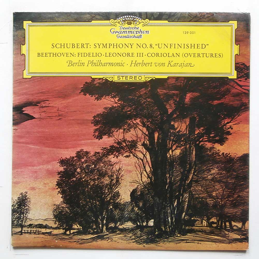Herbert Von Karajan, Berlin Philharmonic Orchestra - Schubert: Symphony No. 8 Unfinished, Beethoven: Fidelio, Leonore III, Coriolan Overtures  (139 001) 