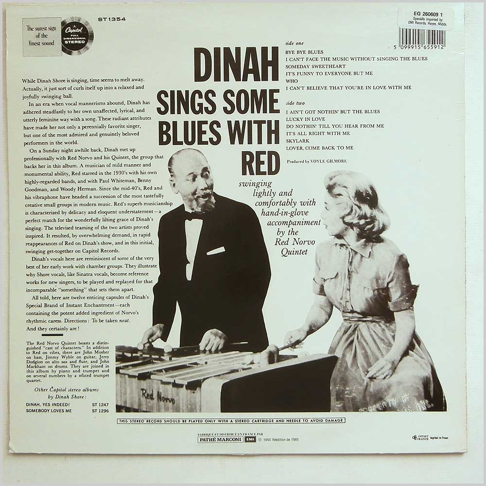 Dinah Shore - Dinah Sings Some Blues With Red  (1565591) 