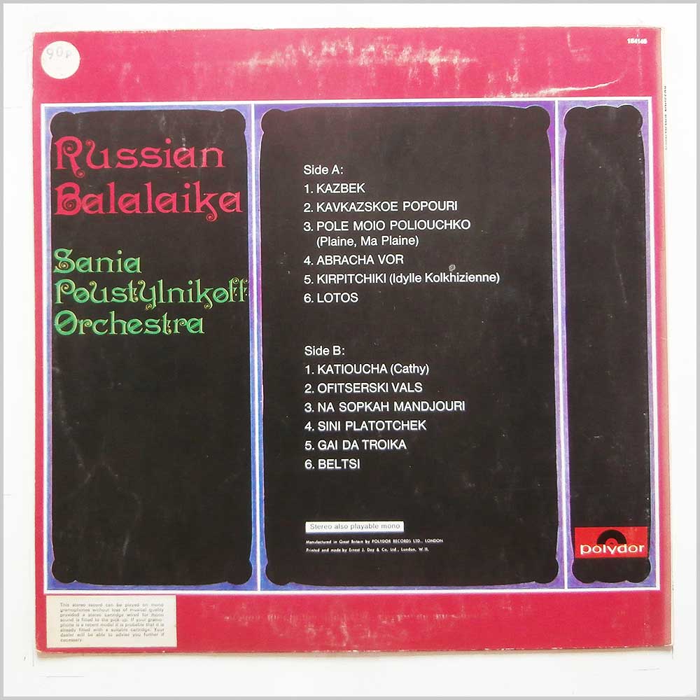 Sania Poustylnikoff Orchestra - Russia Balalaika  (184 146) 