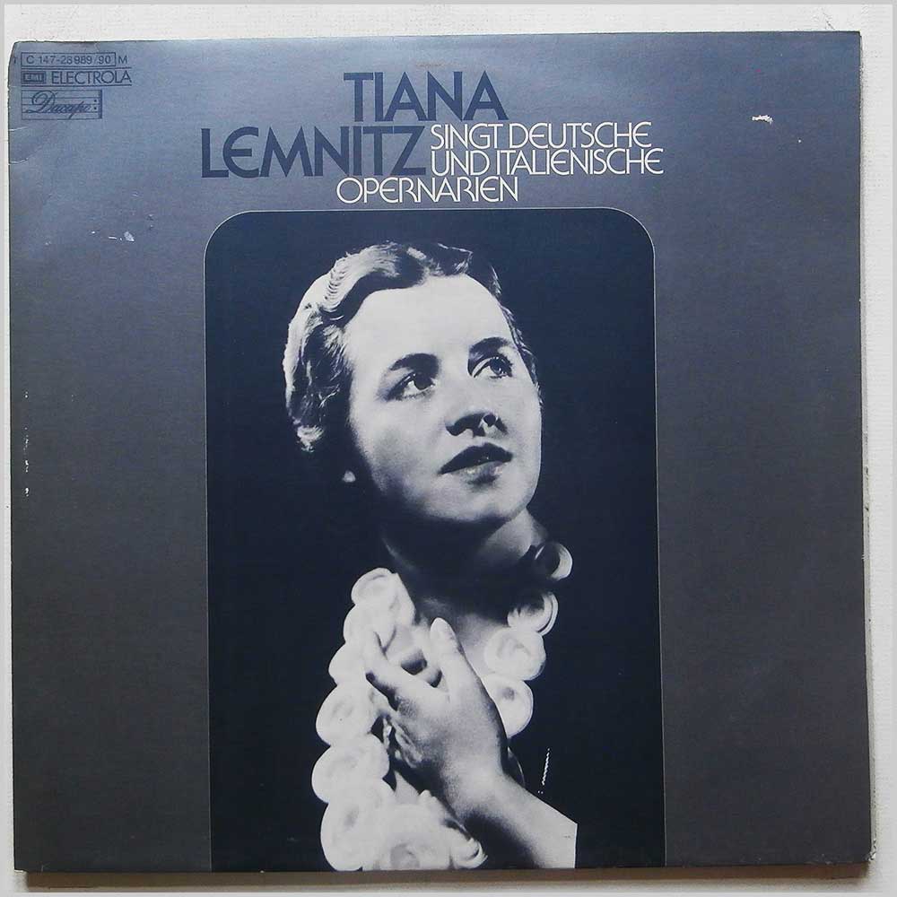 Tiana Lemnitz - Singt Deutsche Und Italienische Opernarien  (1C 147-28 989/90) 