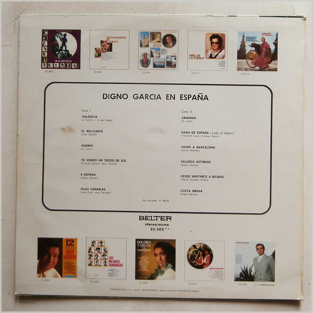 Digno Garcia - Digno Garcia En Espana  (22.502) 