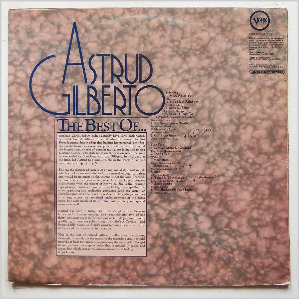 Astrid Gliberto - The Best Of Astrid Gliberto  (2304 092) 