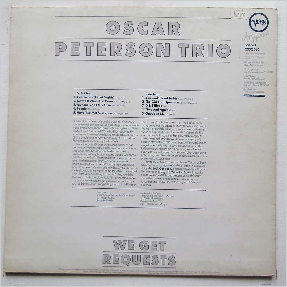 Oscar Peterson Trio - We Get Requests  (2352 065) 