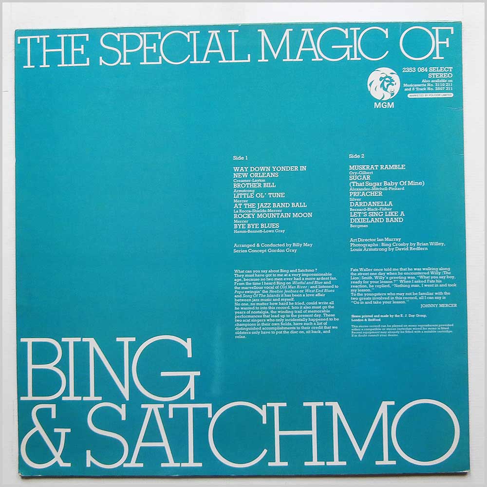 Bing Crosby, Louis Armstrong - The Special Magic Of Bing and Satchmo  (2353 084) 