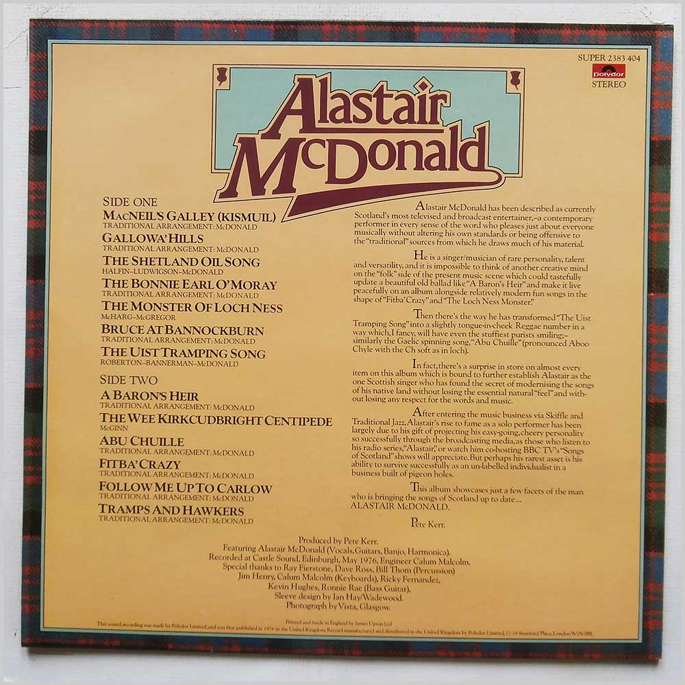 Alastair McDonald - Alastair McDonald  (2383 404) 