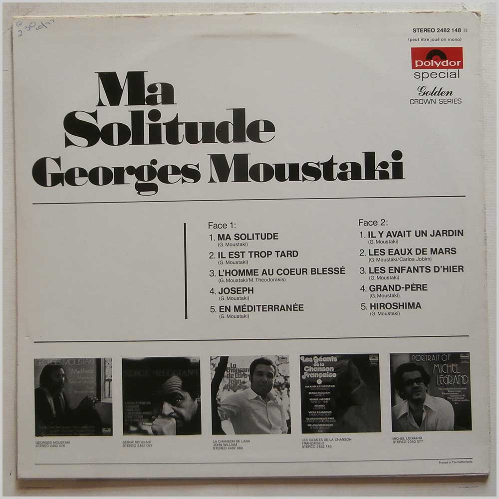 Georges Moustaki - Ma Solitude  (2482 148) 