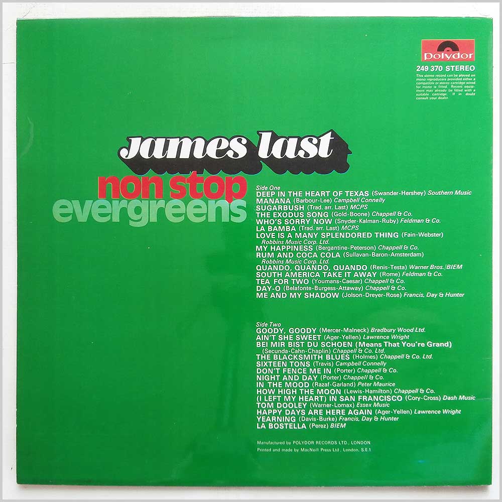 James Last - Non Stop Evergreens  (249 370) 