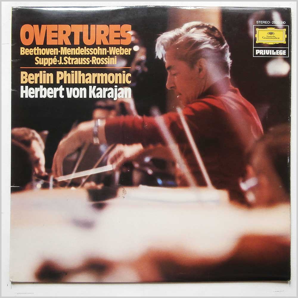 Herbert Von Karajan, Berlin Philharmonic - Overtures: Beethoven, Mendelssohn, Weber, Suppe, J. Strauss, Rossini  (2535 310) 