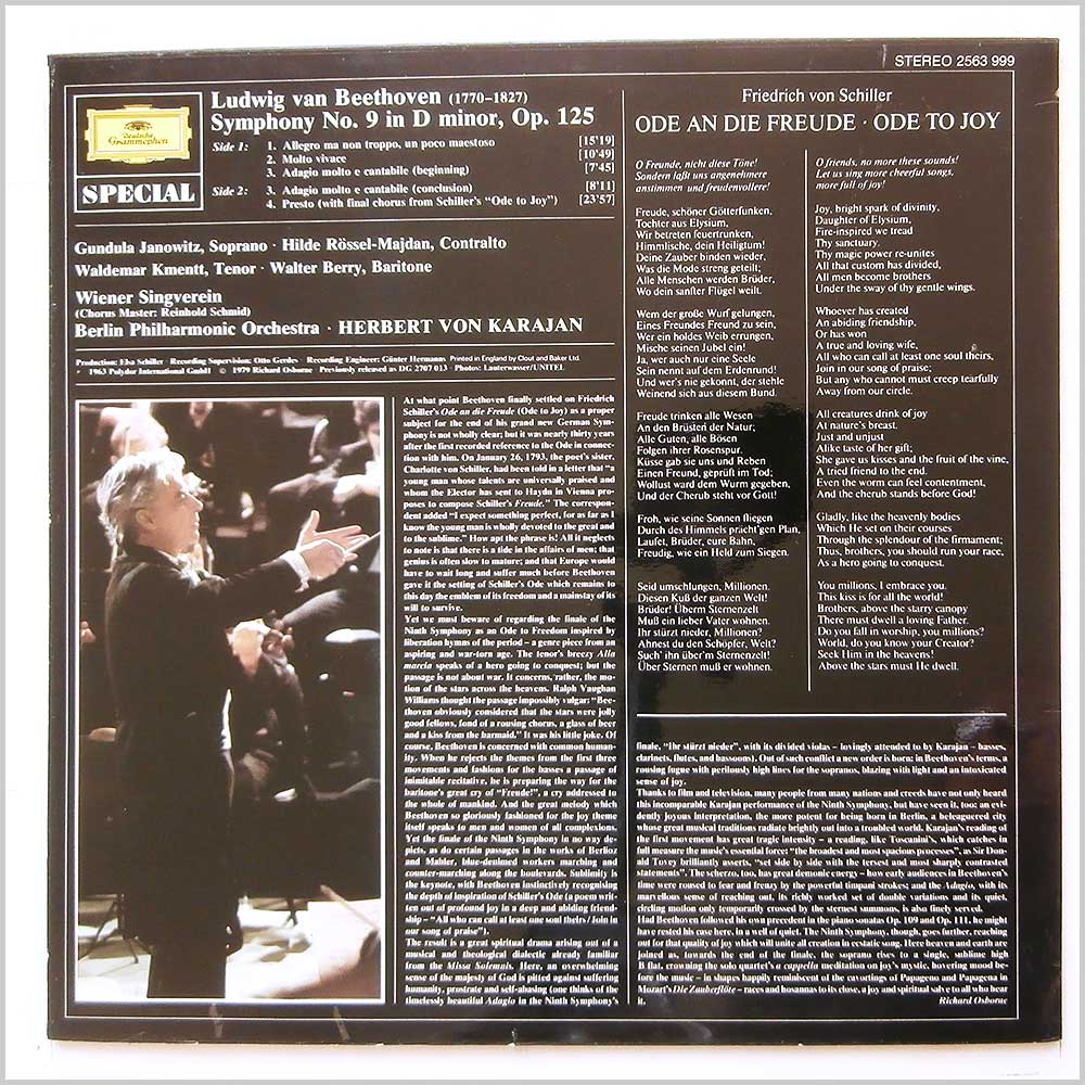 Herbert Von Karajan, Berlin Philharmonic Orchestra - Beethoven: Symphony No. 9  (2563 999) 