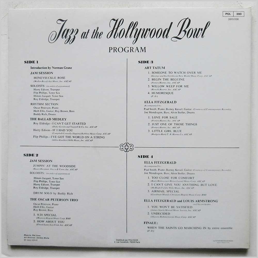 Various - Jazz At The Hollywood Bowl  (2610 058) 
