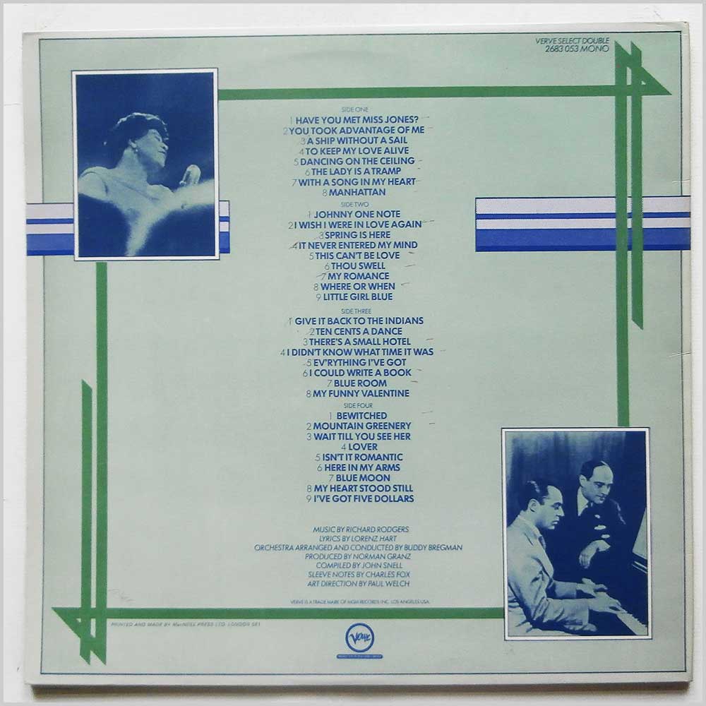 Ella Fitzgerald - Ella Fitzgerald Sings The Rogers and Hart Songbook  (2683 053) 