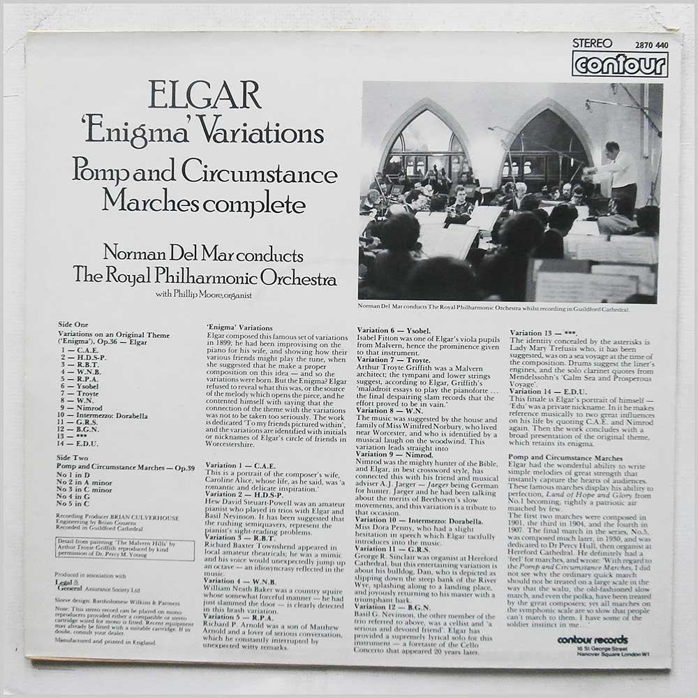 Norman Del Mar, The Royal Philharmonic Orchestra - Elgar: Enigma Variations, Pomp and Circumstance Marches Complete  (287 440) 