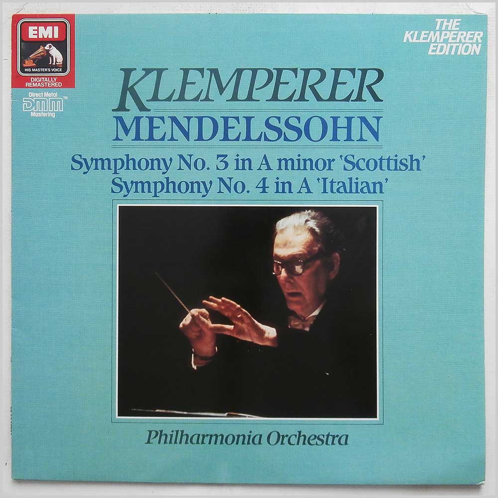 Otto Klemperer, Philharmonia Orchestra - Mendelssohn: Symphony No. 3 In A Minor Scottish,Symphony No. 4 In A Italian  (29 0579 1) 