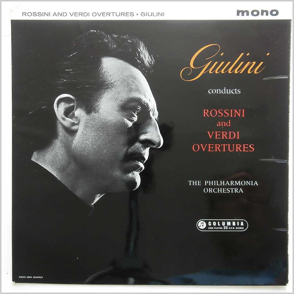 Carlo Maria Giulini, The Philharmonia Orchestra - Rossini and Verdi Overtures  (33CX 1726) 