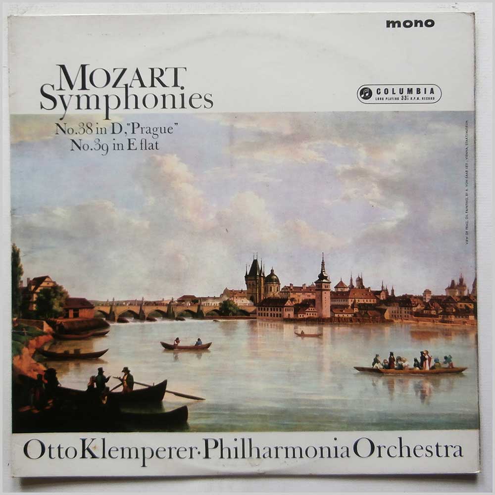 Otto Klemperer, The Philharmonia Orchestra - Mozart: Symphonies No.38, No.39  (33CX 1824) 