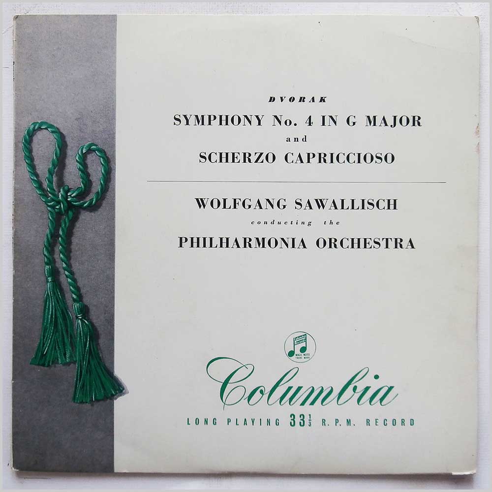 Wolfgang Sawallisch, Philharmonia Orchestra - Dvorak: Symphony No 4 In G Major, Op. 88 and Scherzo Capriccioso, Op. 66  (33SX 1034) 