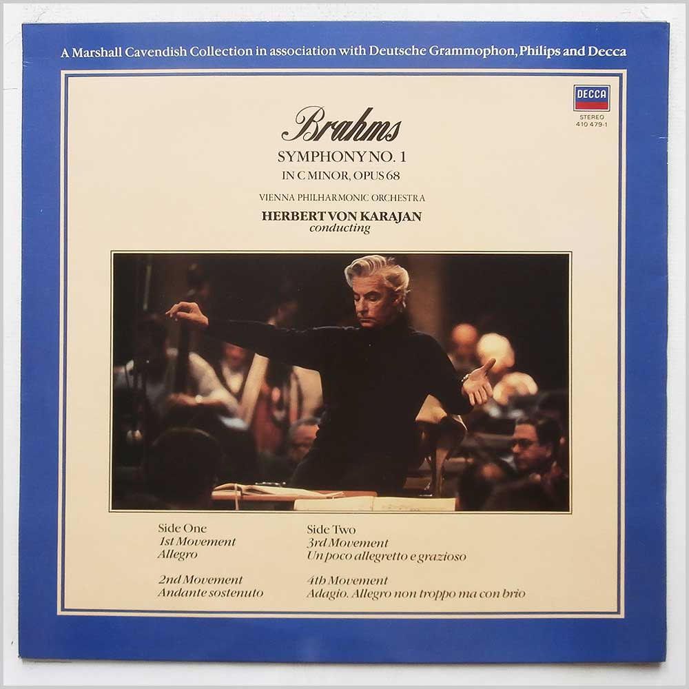 Brahms, Herbert von Karajan, Vienna Philharmonic Orchestra - Brahms: Symphony No.1 in C Minor, Opus 68  (410 479-1) 